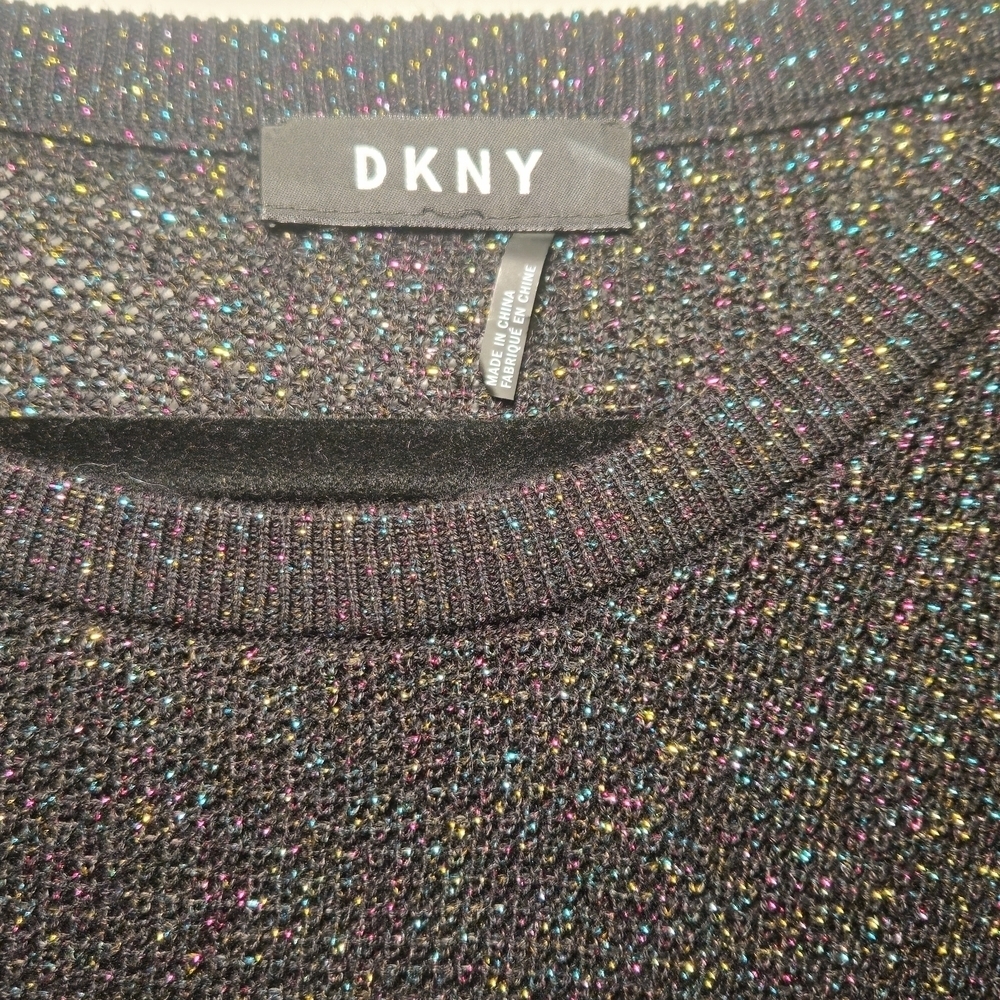 DKNY Black Ruffled Sleeve Sweater - Picture 2 of 5